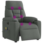 Ingrijire personala si Cosmetice - Sanatate si wellness - Articole wellness - Fotolii de masaj - Fotoliu electric de masaj rabatabil, gri inchis, textil - Infinity.ro
