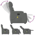 Ingrijire personala si Cosmetice - Sanatate si wellness - Articole wellness - Fotolii de masaj - Fotoliu electric de masaj rabatabil, gri inchis, textil - Infinity.ro
