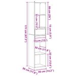 Casa si Gradina - Mobilier - Biblioteci si rafturi - Biblioteci - Biblioteca, stejar artizanal, 36x30x171 cm, lemn prelucrat - Infinity.ro