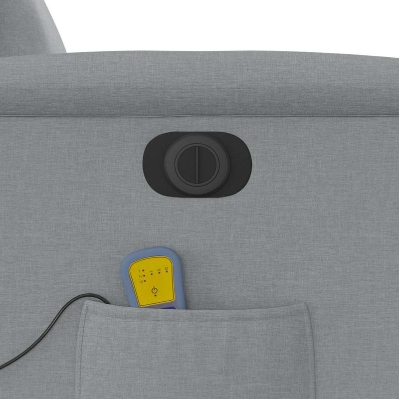 Ingrijire personala si Cosmetice - Sanatate si wellness - Articole wellness - Fotolii de masaj - Fotoliu electric de masaj rabatabil, gri deschis, microfibra - Infinity.ro