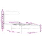 Casa si Gradina - Mobilier - Paturi si accesorii - Paturi - Cadru pat fara saltea stejar maro, 100x190 cm, lemn prelucrat, model cu tăblie de cap și tăblie de picioare joasă - Infinity.ro