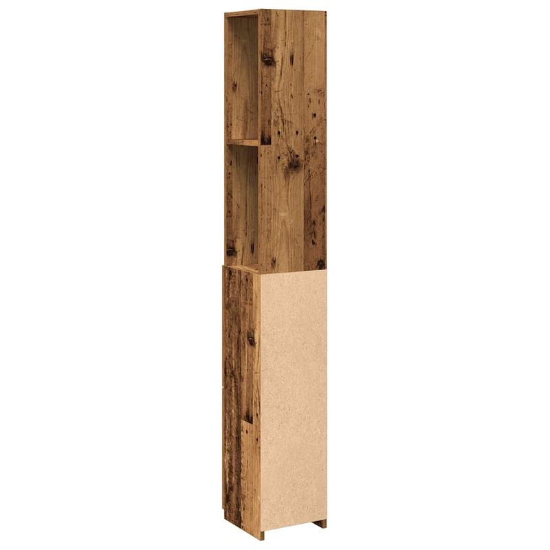 Casa si Gradina - Mobilier - Mobilier baie - Comode baie - Dulap de baie, lemn vechi, 25x25x170 cm, PAL - Infinity.ro