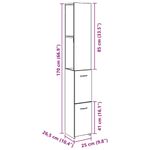 Casa si Gradina - Mobilier - Mobilier baie - Comode baie - Dulap de baie, lemn vechi, 25x25x170 cm, PAL - Infinity.ro