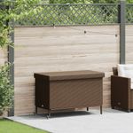 Casa si Gradina - Gradina si terasa - Mobilier exterior - Dulapuri si lazi depozitare exterior - Lada depozitare de gradina cu roti, maro 110x55x73 cm poliratan - Infinity.ro