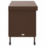 Casa si Gradina - Gradina si terasa - Mobilier exterior - Dulapuri si lazi depozitare exterior - Lada depozitare de gradina cu roti, maro 110x55x73 cm poliratan - Infinity.ro