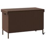 Casa si Gradina - Gradina si terasa - Mobilier exterior - Dulapuri si lazi depozitare exterior - Lada depozitare de gradina cu roti, maro 110x55x73 cm poliratan - Infinity.ro