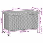 Casa si Gradina - Gradina si terasa - Mobilier exterior - Dulapuri si lazi depozitare exterior - Lada depozitare de gradina cu roti, maro 110x55x73 cm poliratan - Infinity.ro