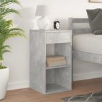 Casa si Gradina - Mobilier - Comode si corpuri - Noptiere - Noptiera cu sertar gri beton 35x34x66,5 cm - Infinity.ro
