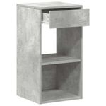 Casa si Gradina - Mobilier - Comode si corpuri - Noptiere - Noptiera cu sertar gri beton 35x34x66,5 cm - Infinity.ro