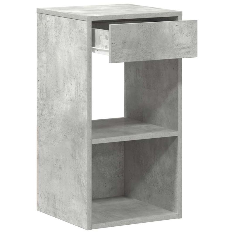 Casa si Gradina - Mobilier - Comode si corpuri - Noptiere - Noptiera cu sertar gri beton 35x34x66,5 cm - Infinity.ro