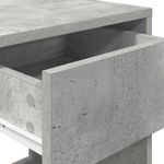 Casa si Gradina - Mobilier - Comode si corpuri - Noptiere - Noptiera cu sertar gri beton 35x34x66,5 cm - Infinity.ro