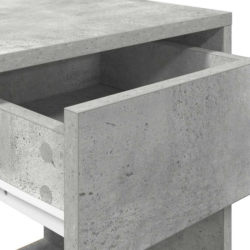 Casa si Gradina - Mobilier - Comode si corpuri - Noptiere - Noptiera cu sertar gri beton 35x34x66,5 cm - Infinity.ro