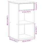 Casa si Gradina - Mobilier - Comode si corpuri - Noptiere - Noptiera cu sertar gri beton 35x34x66,5 cm - Infinity.ro