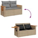 Casa si Gradina - Gradina si terasa - Mobilier exterior - Seturi mobila gradina - Set canapele de gradina cu perne, 5 piese, bej, poliratan - Infinity.ro