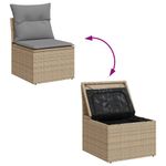 Casa si Gradina - Gradina si terasa - Mobilier exterior - Seturi mobila gradina - Set canapele de gradina cu perne, 5 piese, bej, poliratan - Infinity.ro