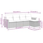 Casa si Gradina - Gradina si terasa - Mobilier exterior - Seturi mobila gradina - Set canapele de gradina cu perne, 5 piese, bej, poliratan - Infinity.ro