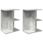 Casa si Gradina - Mobilier - Comode si corpuri - Noptiere - Noptiere 2 buc Beton Gri 46,5x29x61 cm Lemn prelucrat - Infinity.ro