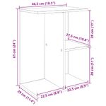 Casa si Gradina - Mobilier - Comode si corpuri - Noptiere - Noptiere 2 buc Beton Gri 46,5x29x61 cm Lemn prelucrat - Infinity.ro