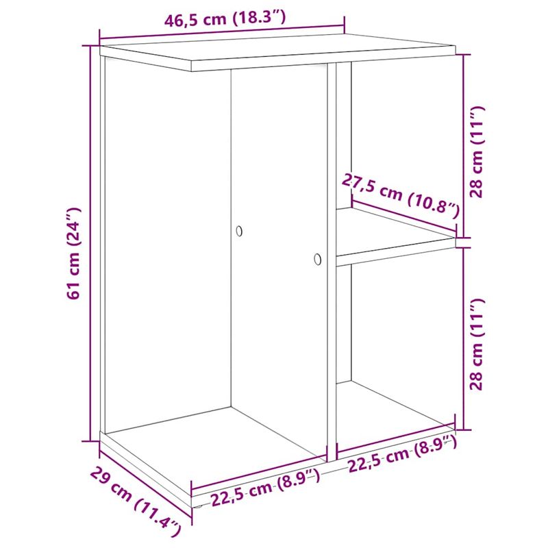 Casa si Gradina - Mobilier - Comode si corpuri - Noptiere - Noptiere 2 buc Beton Gri 46,5x29x61 cm Lemn prelucrat - Infinity.ro