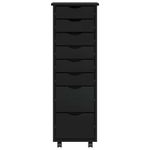 Casa si Gradina - Mobilier - Dulapuri si sifoniere - Dulapuri - Dulap rulant cu sertare „MOSS” din lemn masiv de pin negru - Infinity.ro