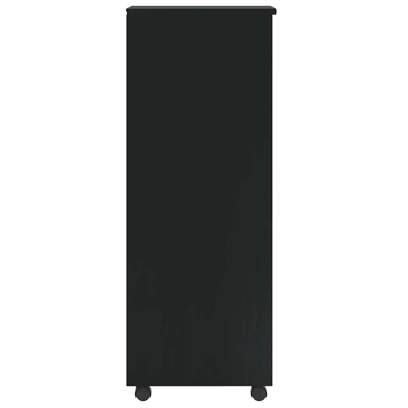 Casa si Gradina - Mobilier - Dulapuri si sifoniere - Dulapuri - Dulap rulant cu sertare „MOSS” din lemn masiv de pin negru - Infinity.ro