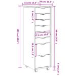 Casa si Gradina - Mobilier - Dulapuri si sifoniere - Dulapuri - Dulap rulant cu sertare „MOSS” din lemn masiv de pin negru - Infinity.ro