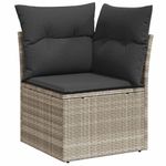 Casa si Gradina - Gradina si terasa - Mobilier exterior - Seturi mobila gradina - Set canapele de gradina cu perne, 7piese gri deschis poliratan - Infinity.ro