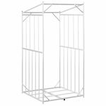 Casa si Gradina - Termice - Sobe, Seminee si accesorii - Accesorii seminee si sobe - Raft pentru lemn de foc cu capac de ploaie otel galvanizat, mărime 100x100x200 cm - Infinity.ro