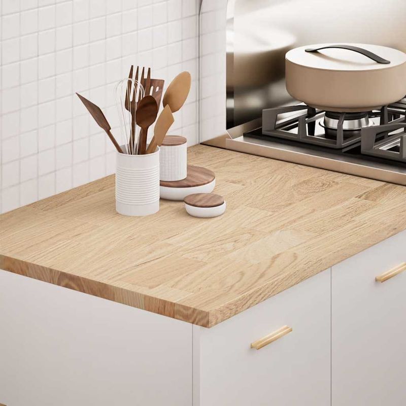 Casa si Gradina - Mobilier - Comode si corpuri - Corpuri bucatarie - Blat de bucatarie Lemn masiv de stejar dreptunghiular, mărime 80x63.5x2.7 cm - Infinity.ro