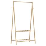 Casa si Gradina - Mobilier - Organizare si depozitare - Cuiere - Cuier pentru haine cu rafturi, 96x45,5x150,5 cm, bambus - Infinity.ro