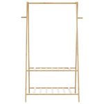 Casa si Gradina - Mobilier - Organizare si depozitare - Cuiere - Cuier pentru haine cu rafturi, 96x45,5x150,5 cm, bambus - Infinity.ro