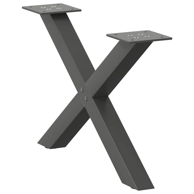 Casa si Gradina - Mobilier - Feronerie si accesorii mobila - Picioare masuta de cafea in forma de X, 2 buc Antracit Otel, mărime 50x(30-31) cm (40 mm) - Infinity.ro