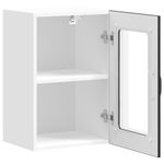 Casa si Gradina - Mobilier - Comode si corpuri - Corpuri bucatarie - Dulap de bucatarie cu usa din sticla „Lucca” negru - Infinity.ro