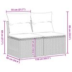 Casa si Gradina - Gradina si terasa - Mobilier exterior - Seturi mobila gradina - Set mobilier de gradina cu perne, 2 piese poliratan/lemn acacia - Infinity.ro