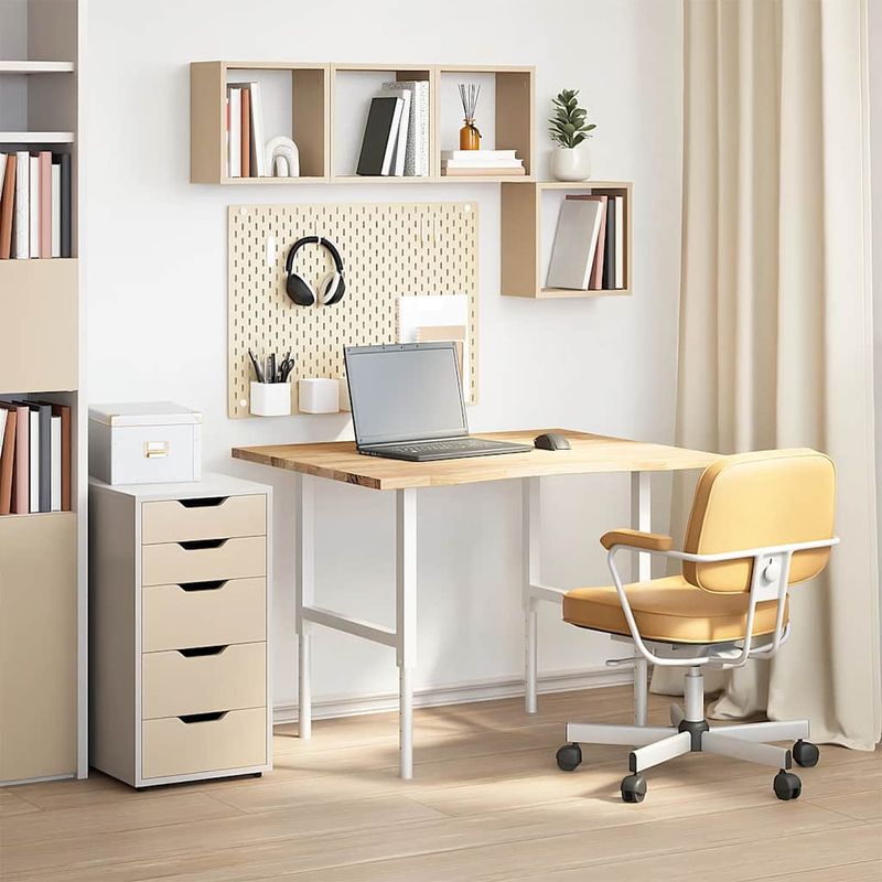 Casa si Gradina - Mobilier - Feronerie si accesorii mobila - Blat de birou netratat Lemn masiv de stejar dreptunghiular, mărime 100x80x2.5 cm - Infinity.ro