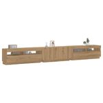 Casa si Gradina - Mobilier - Comode si corpuri - Comode - Dulap TV cu LED stejar artizanal 300x35x40 cm lemn prelucrat - Infinity.ro