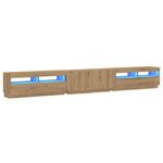 Casa si Gradina - Mobilier - Comode si corpuri - Comode - Dulap TV cu LED stejar artizanal 300x35x40 cm lemn prelucrat - Infinity.ro
