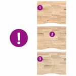 Casa si Gradina - Mobilier - Feronerie si accesorii mobila - Blat de birou netratat Lemn masiv de stejar dreptunghiular, mărime 100x80x2.5 cm - Infinity.ro