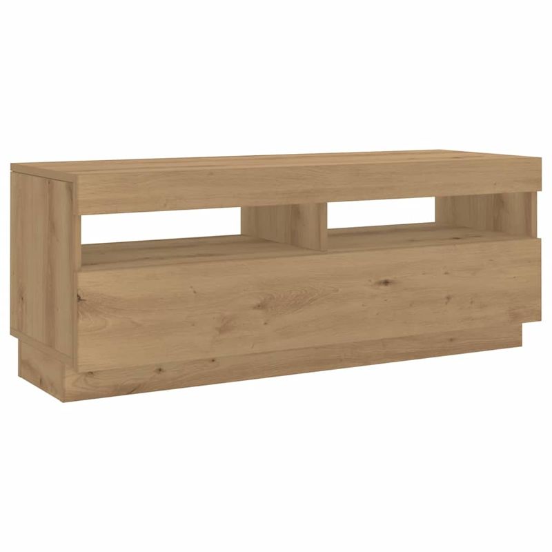 Casa si Gradina - Mobilier - Comode si corpuri - Comode - Dulap TV cu LED stejar artizanal 300x35x40 cm lemn prelucrat - Infinity.ro