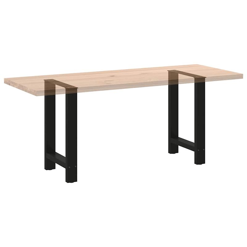Casa si Gradina - Mobilier - Feronerie si accesorii mobila - Picioare masuta de cafea Negru 2 buc 60x(72-73) cm Otel - Infinity.ro
