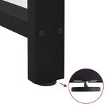 Casa si Gradina - Mobilier - Feronerie si accesorii mobila - Picioare masuta de cafea Negru 2 buc 60x(72-73) cm Otel - Infinity.ro