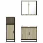 Casa si Gradina - Mobilier - Seturi de mobilier - Seturi baie - Set mobilier de baie, 3 piese, stejar sonoma, lemn prelucrat - Infinity.ro