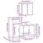 Casa si Gradina - Mobilier - Seturi de mobilier - Seturi baie - Set mobilier de baie, 3 piese, stejar sonoma, lemn prelucrat - Infinity.ro