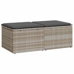 Casa si Gradina - Gradina si terasa - Mobilier exterior - Seturi mobila gradina - Set canapea de gradina cu perne, 2 piese, gri deschis poliratan - Infinity.ro