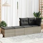Casa si Gradina - Gradina si terasa - Mobilier exterior - Seturi mobila gradina - Set canapea de gradina cu perne, 2 piese, gri deschis poliratan - Infinity.ro
