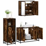 Casa si Gradina - Mobilier - Seturi de mobilier - Seturi baie - Set mobilier de baie, 3 piese, stejar fumuriu, lemn prelucrat - Infinity.ro