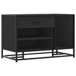 Casa si Gradina - Mobilier - Canapele si coltare - Banchete - Banca pentru incaltaminte neagra lemn si metal prelucrat - Infinity.ro