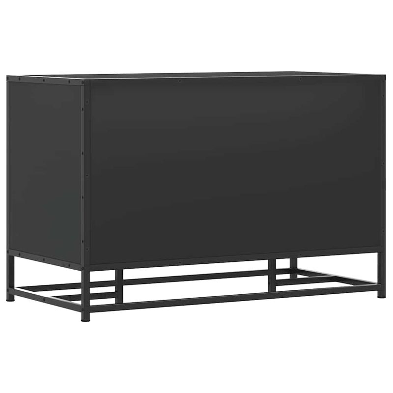 Casa si Gradina - Mobilier - Canapele si coltare - Banchete - Banca pentru incaltaminte neagra lemn si metal prelucrat - Infinity.ro