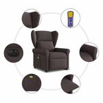 Ingrijire personala si Cosmetice - Sanatate si wellness - Articole wellness - Fotolii de masaj - Fotoliu electric masaj rabatabil cu ridicare maro inchis textil - Infinity.ro