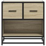 Casa si Gradina - Mobilier - Comode si corpuri - Noptiere - Noptiera din stejar Sonoma 60x31x60 cm lemn prelucrat si metal - Infinity.ro